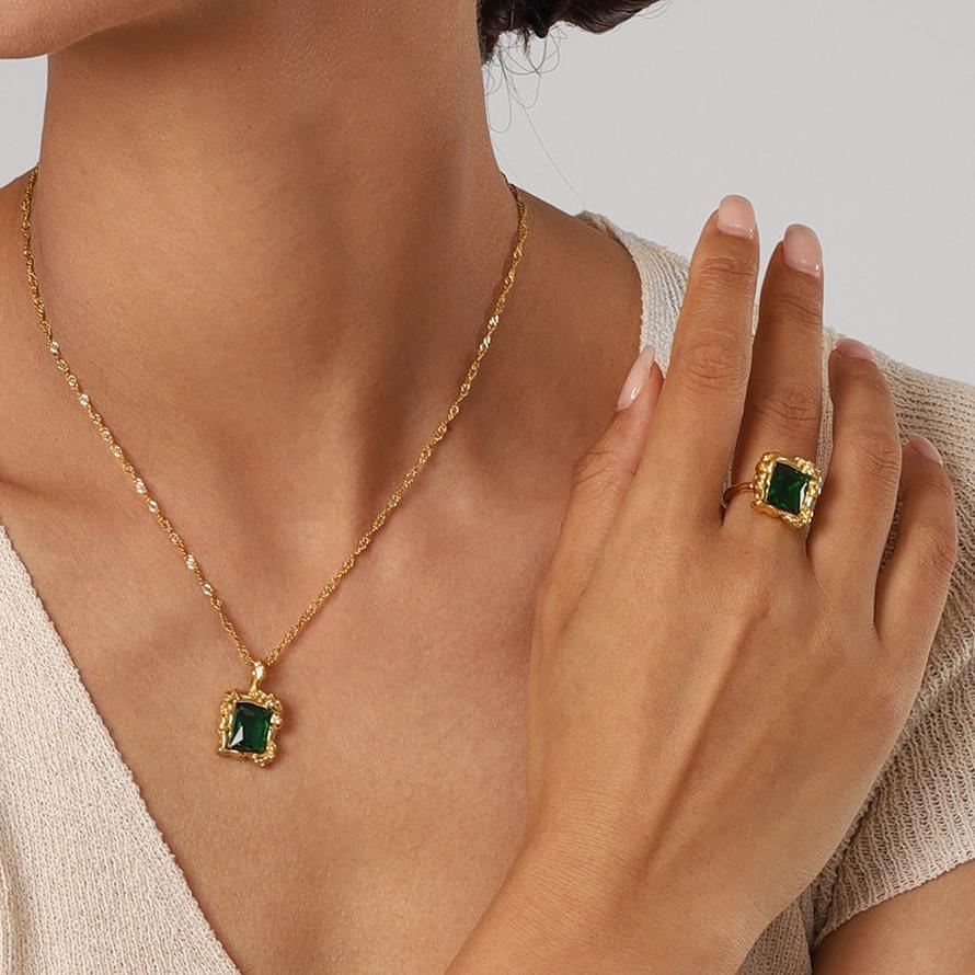 [Echo Fine]Priscilla Emerald Ring
