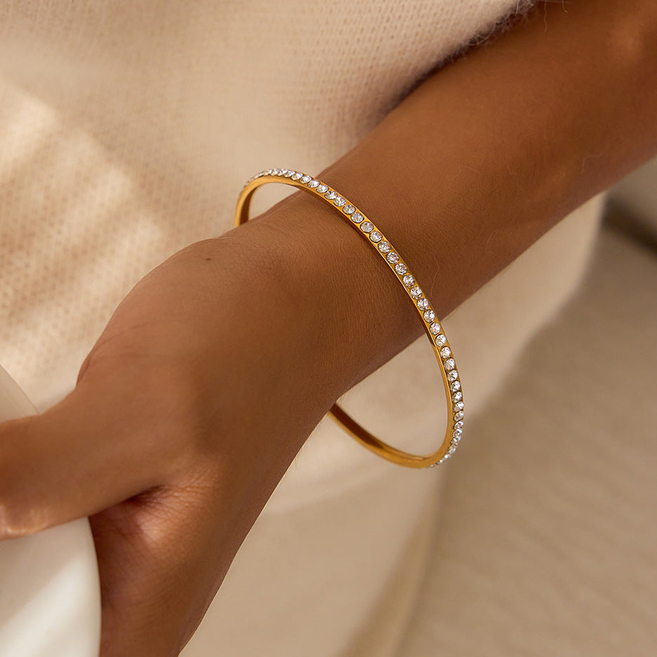 [Echo Fine]Kalista Diamond Gold Bangle