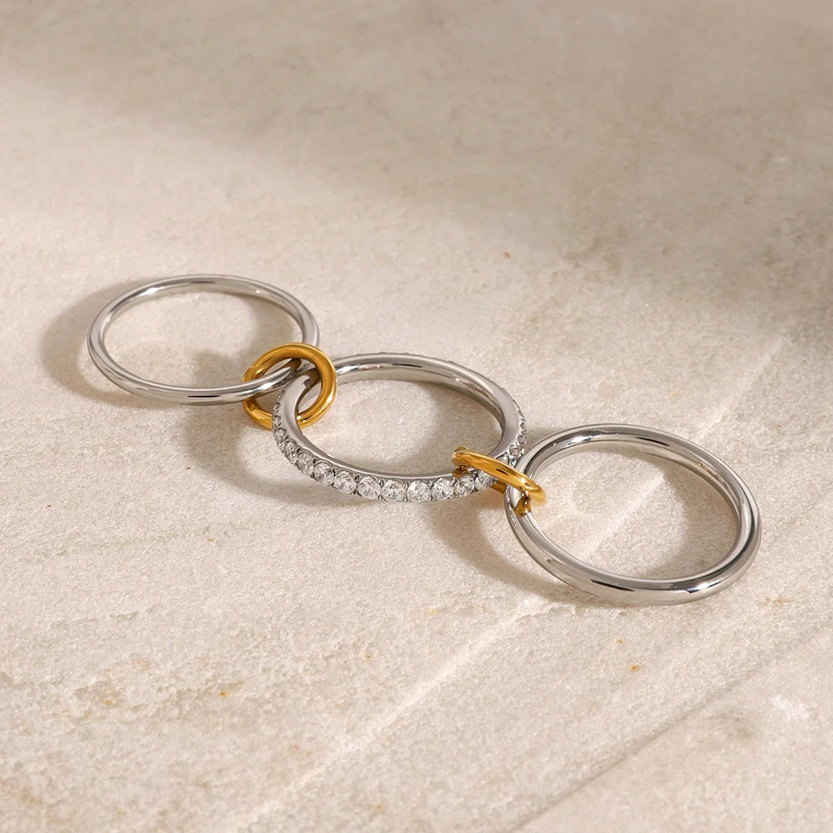 [Echo Fine]Desiree Stacked Diamond Ring