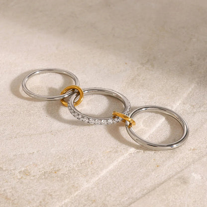 [Echo Fine]Desiree Stacked Diamond Ring