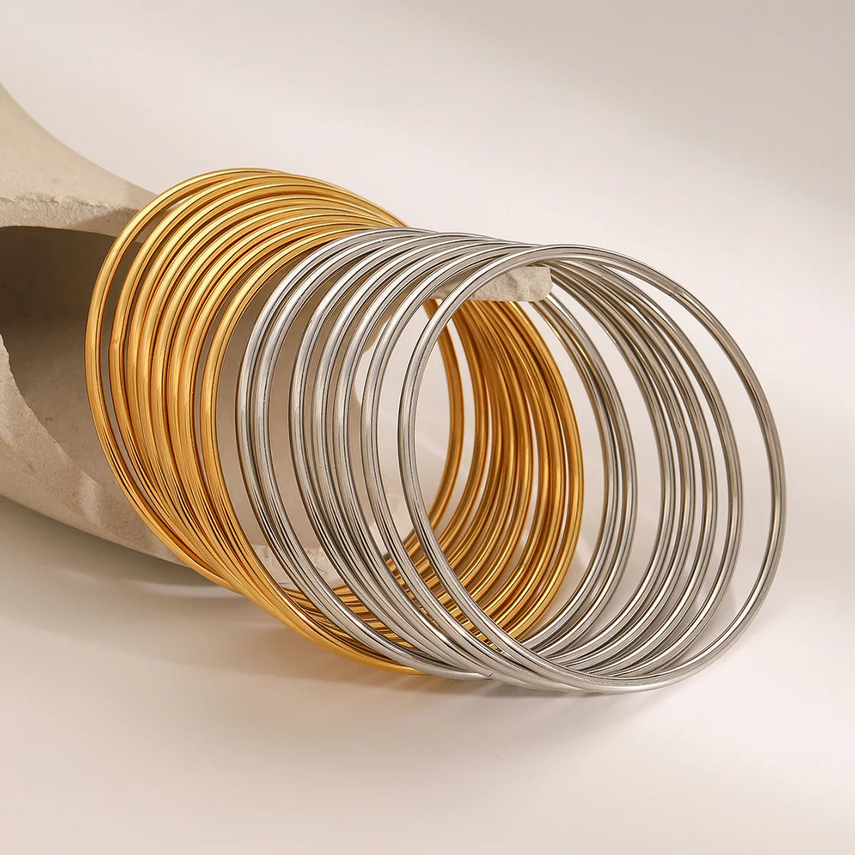 [Echo Fine]Shannon Gold Bangle Set
