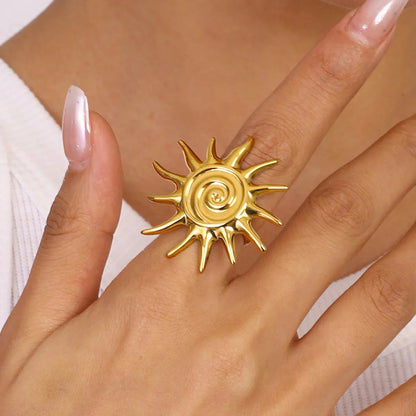 [Echo Fine]Solstice Golden Sun Ring