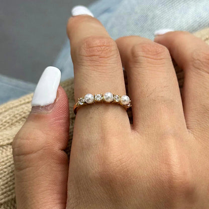 [Echo Fine]Keisha Diamond Pearl Ring