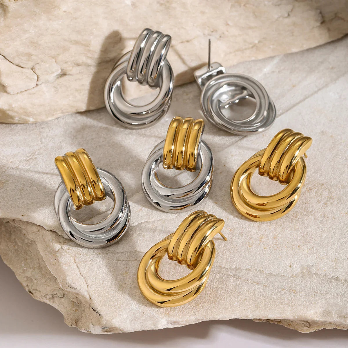 [Echo Fine]Luna Layered Hoop Earrings
