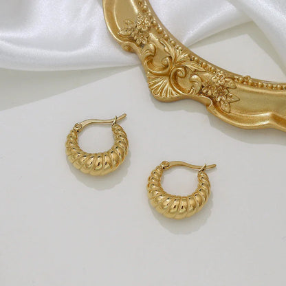 [Echo Fine]Croissant Hoop Earrings