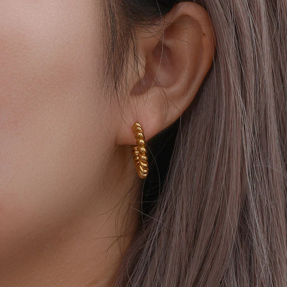 [Echo Fine]Brynlee Twisted Earrings