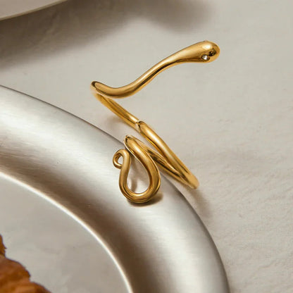 [Echo Fine]Gemmie Golden Snake Ring