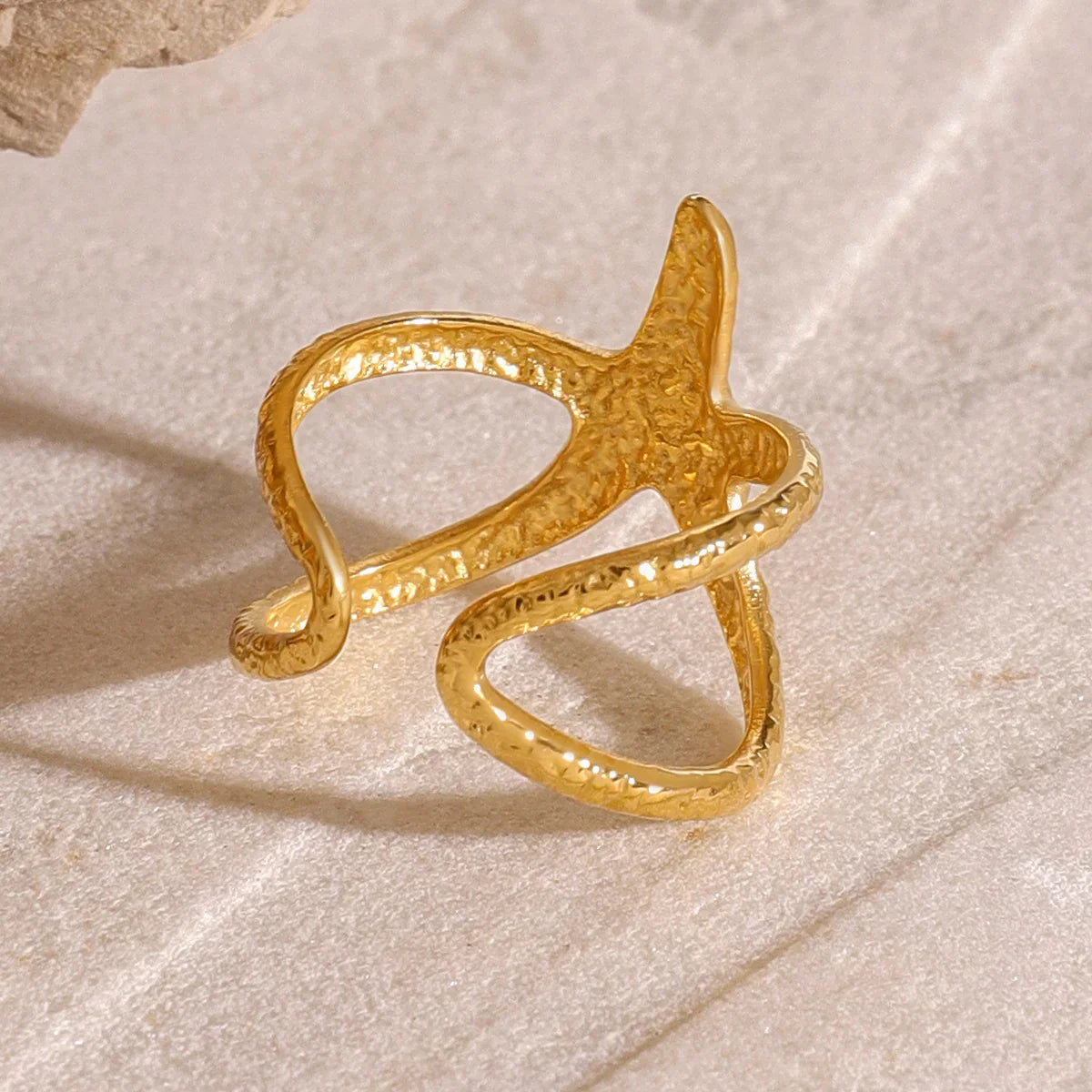 [Echo Fine]Aurelie Gold Starfish Ring