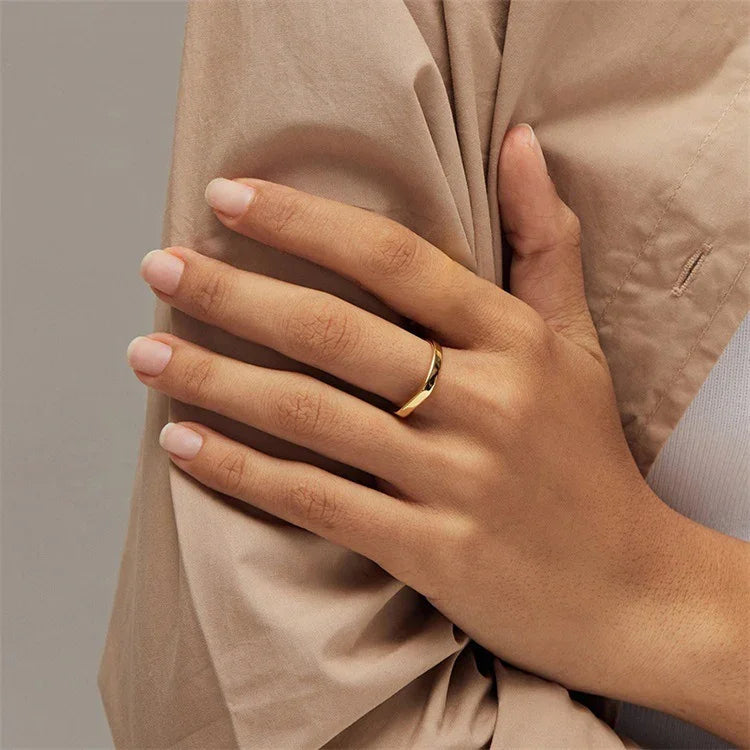 [Echo Fine]Sasha Geometric Gold Ring