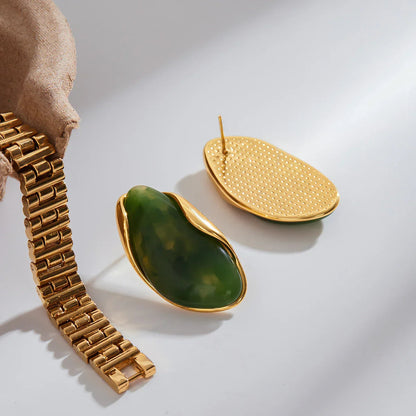 [Echo Fine]Amelise Polished Gemstone Earrings