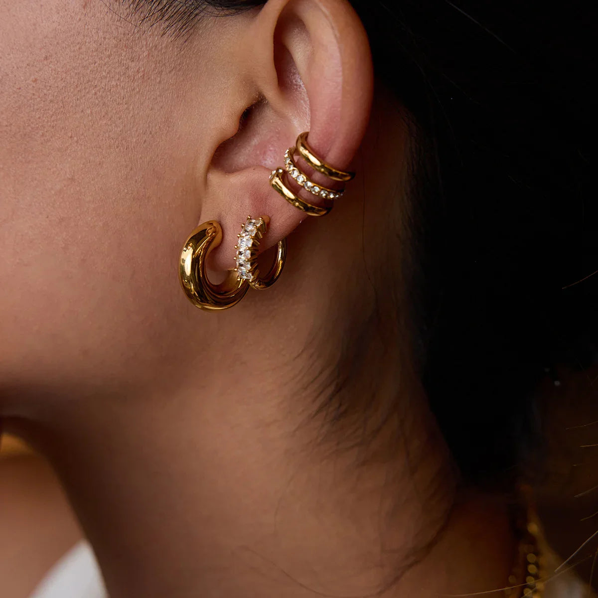 [Echo Fine]Orielle Staple Gold Earrings Bundle