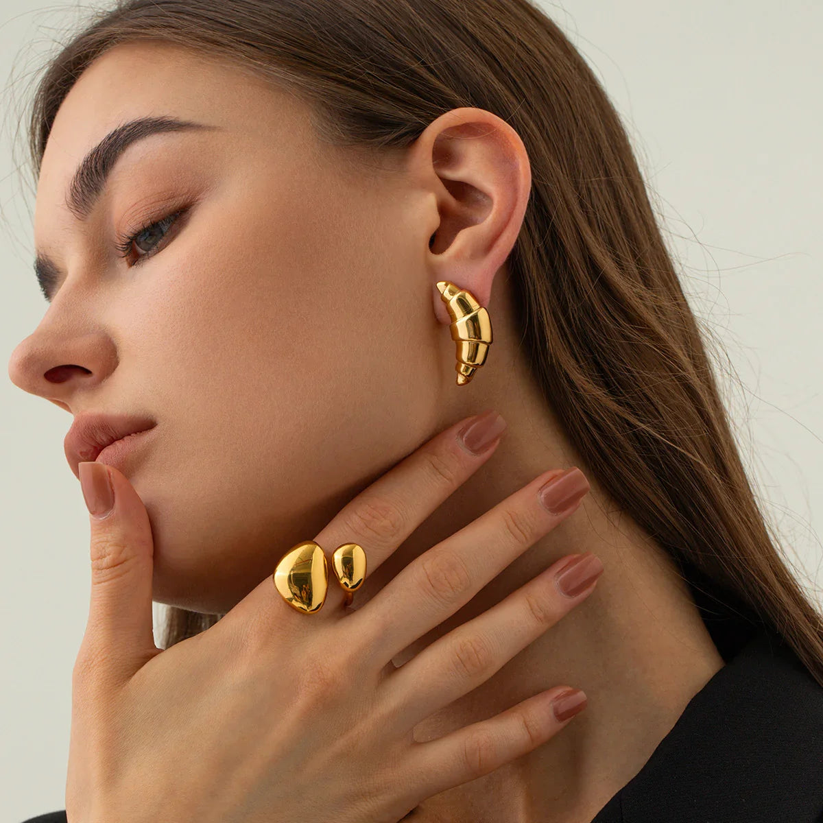 [Echo Fine]Emberly Gold Earrings