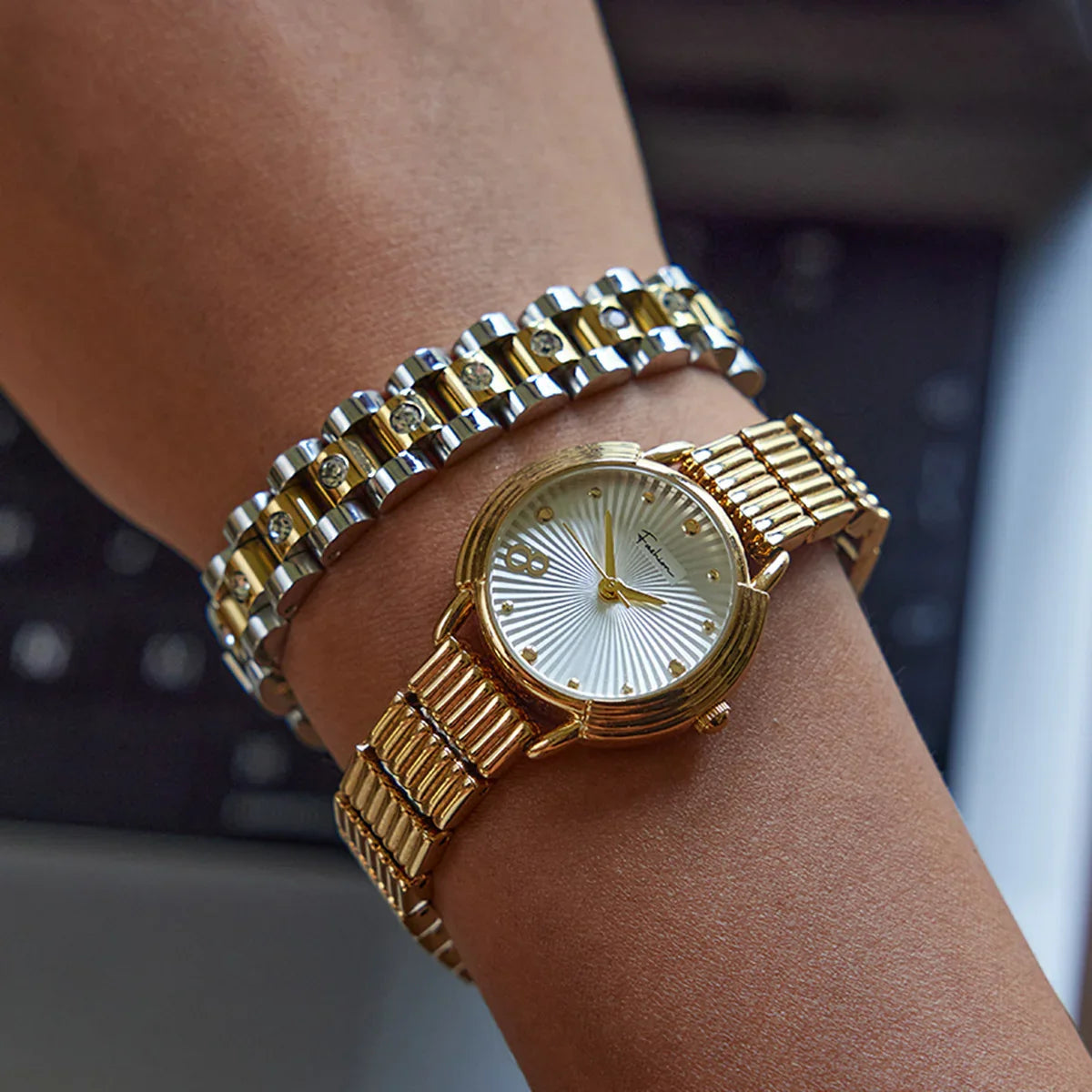 [Echo Fine]Gold Watchband Bracelet