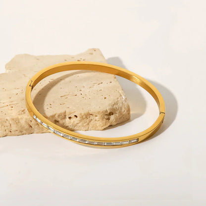[Echo Fine]Grace Gold Diamond Bangle