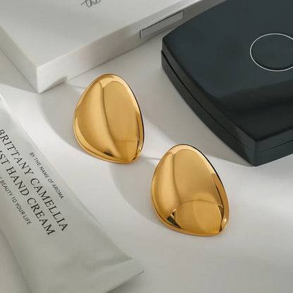 [Echo Fine]Carrie Chunky Bean Gold Earrings
