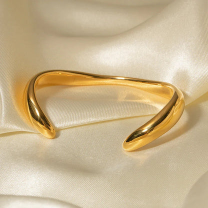 [Echo Fine]Audrina Contemporary Gold Bangle