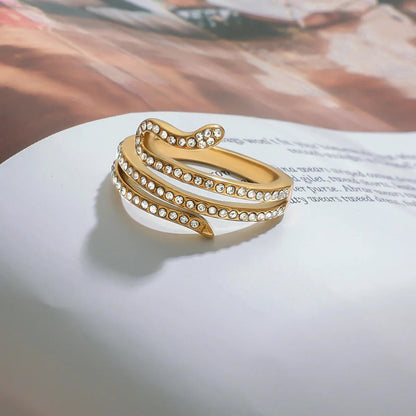 [Echo Fine]Serpentina Layered Diamond Ring
