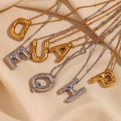 [Echo Fine]Balloon Gold Initial Necklace