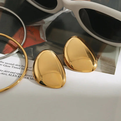 [Echo Fine]Carrie Chunky Bean Gold Earrings