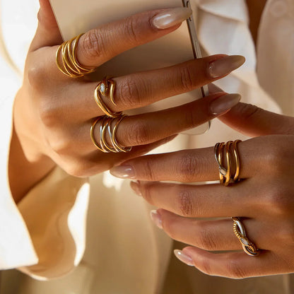 [Echo Fine]Nerisse Two-Tone Twist Ring