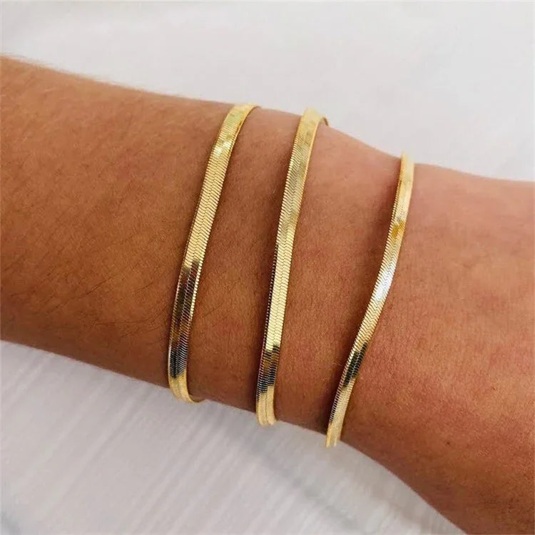 [Echo Fine]Vida Gold Herringbone Bracelet
