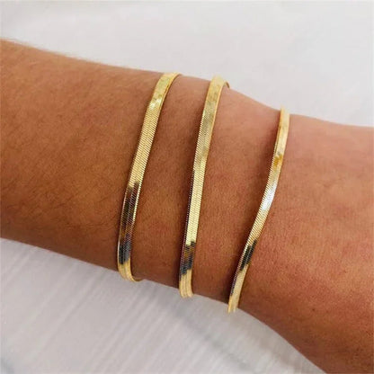 [Echo Fine]Vida Gold Herringbone Bracelet