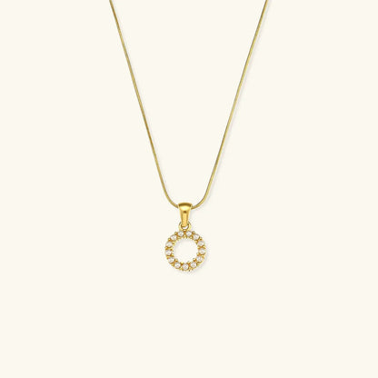[Echo Fine]Augustine Initial Letter Pearl Necklace