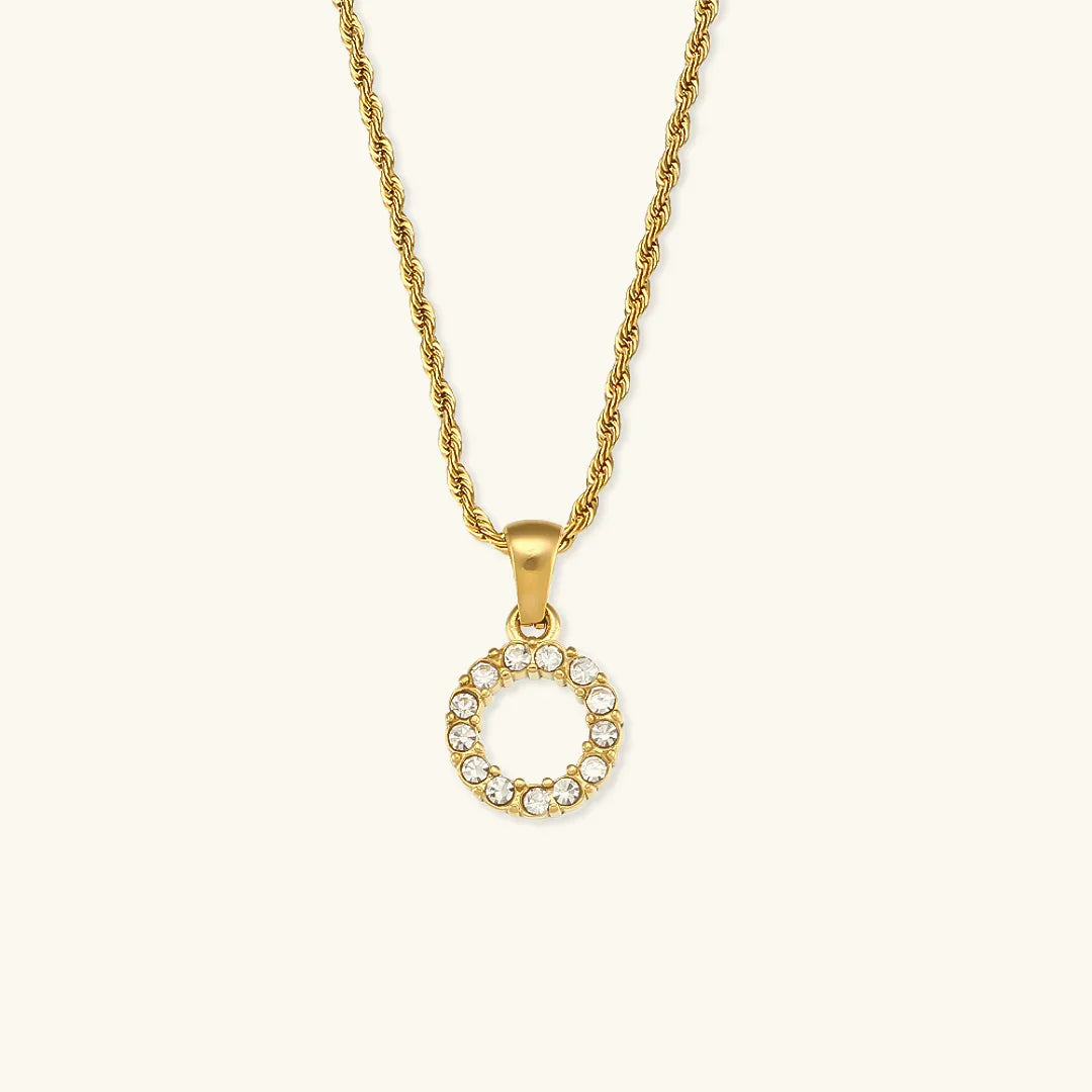[Echo Fine]Maeve Letter Initial Diamond Necklace