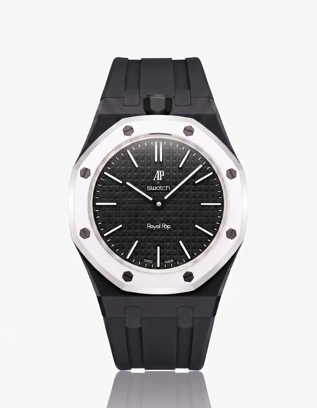Silicone Strap & Case Royal Pop Ocho Negro(Customize  Colors)