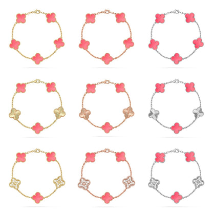 [ECHO ] CLOVER 5 MOTIFS  PINK MOP BRACELET COLLECTION