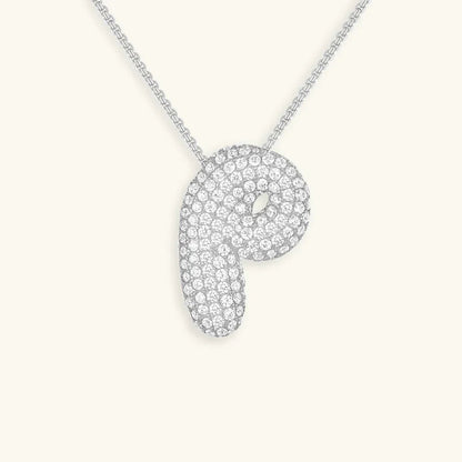 [Echo Fine]Bubble Initial Diamond Necklace