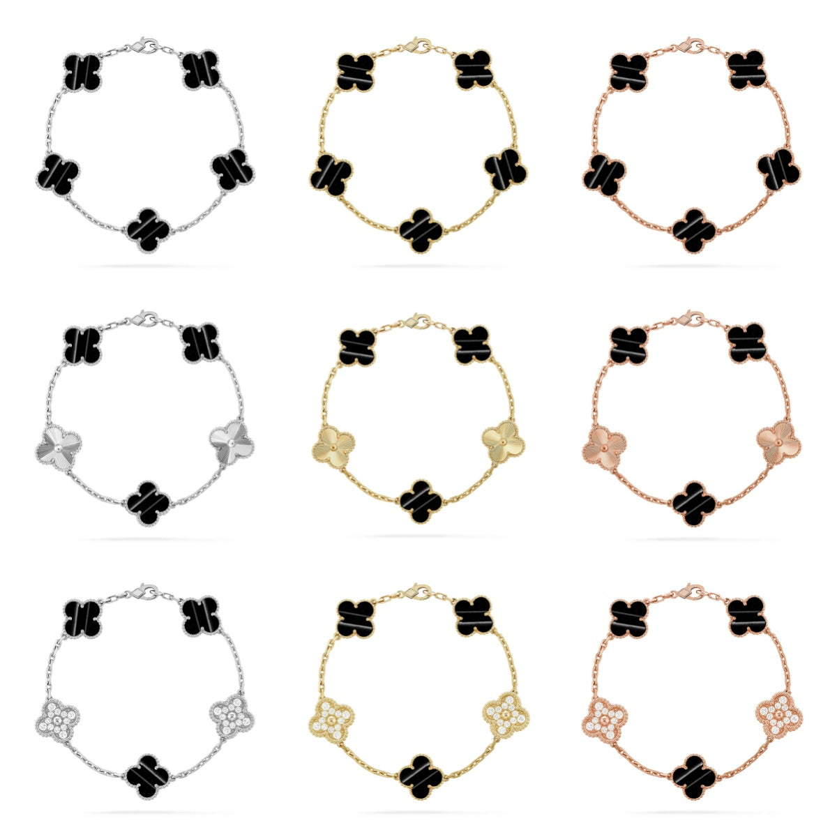 [ECHO ] CLOVER 5 MOTIF PULSAR STONE BRACELET COLLECTION
