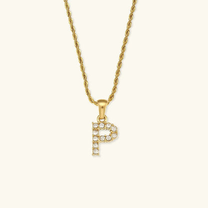 [Echo Fine]Maeve Letter Initial Diamond Necklace