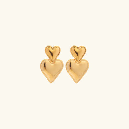 [Echo Fine]Zofia Gold Heart Earrings