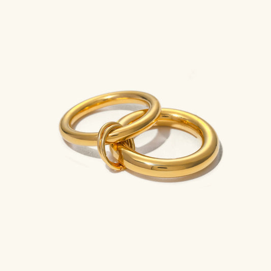 [Echo Fine]Dune Stacked Gold Ring