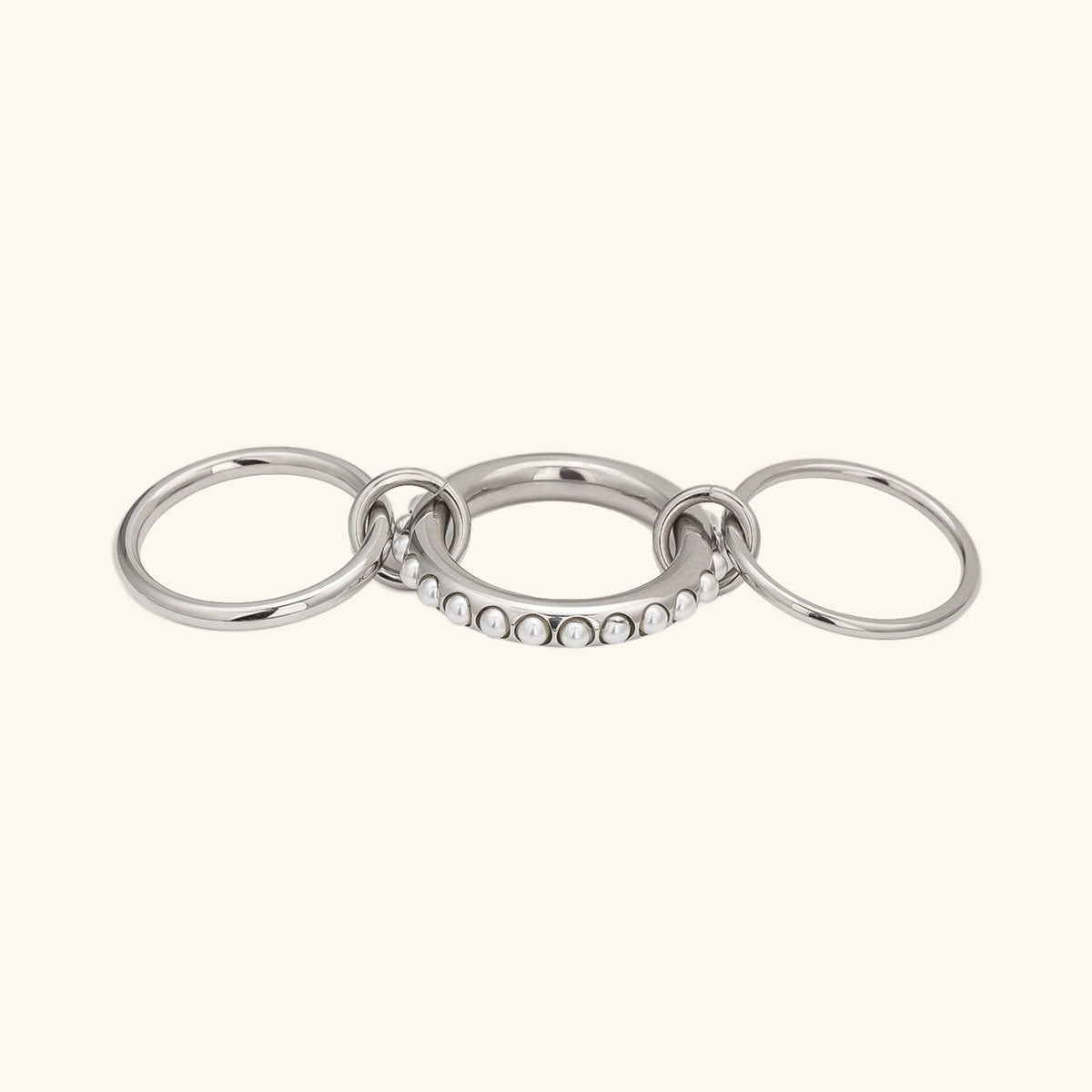 [Echo Fine]Mikayla Stacked Freshwater Pearl Ring