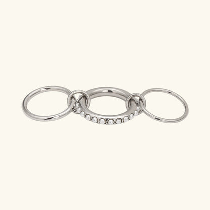 [Echo Fine]Mikayla Stacked Freshwater Pearl Ring