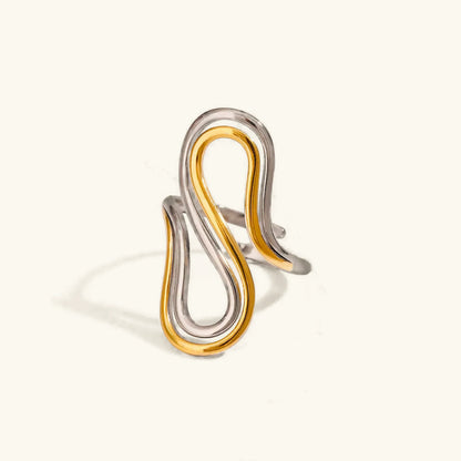 [Echo Fine]Halle Abstract Gold Ring