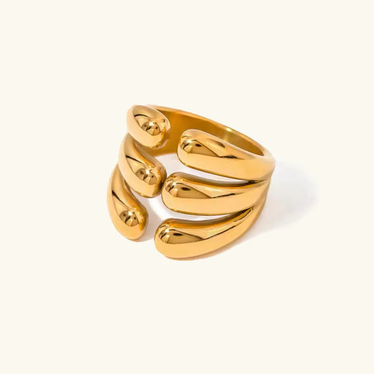 [Echo Fine]Cassiel Layered Gold Ring