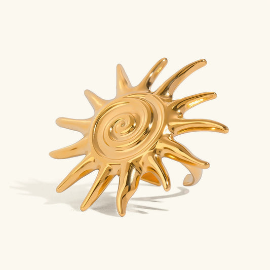 [Echo Fine]Solstice Golden Sun Ring