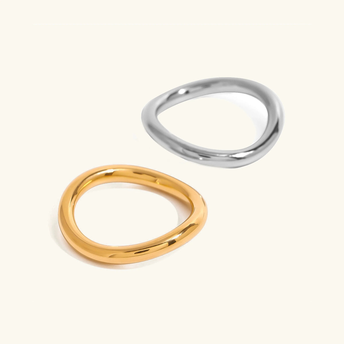 [Echo Fine]Miley Gold & Silver Layered Rings