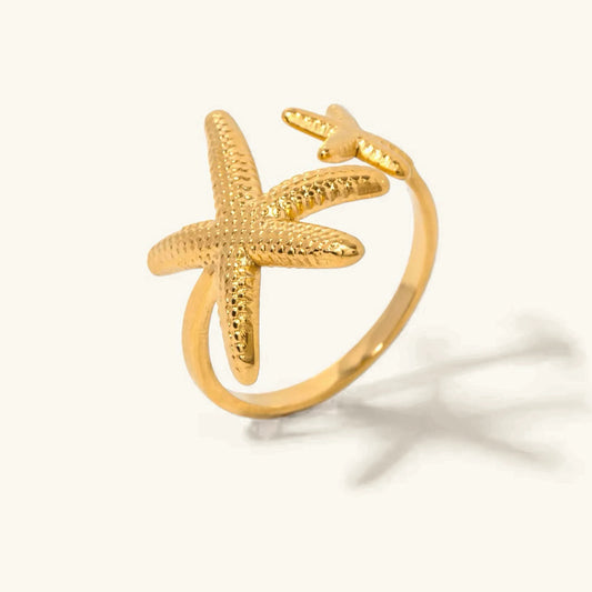 [Echo Fine]Seastar Gold Starfish Ring