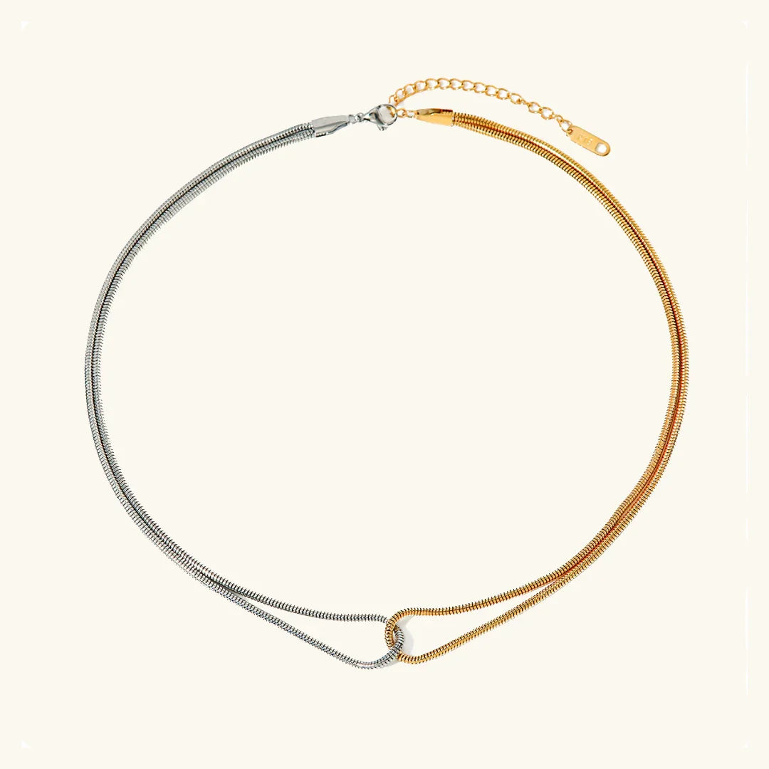 [Echo Fine]Talia Two Tone Necklace
