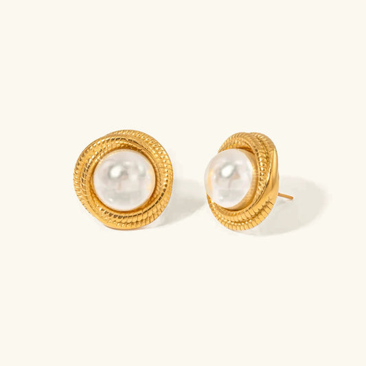 [Echo Fine]Aqua Freshwater Pearl Earrings