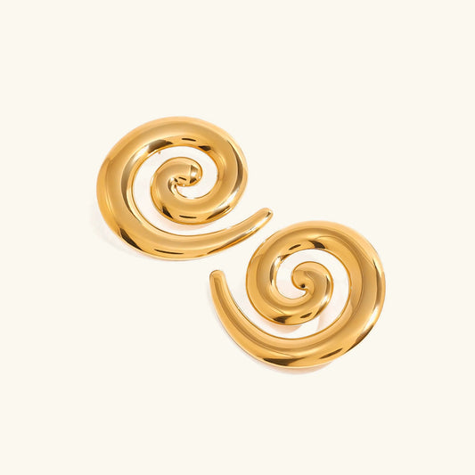 [Echo Fine]Zarya Spiral Gold Earrings
