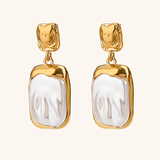 [Echo Fine]Brittany Freshwater Pearl Slate Earrings