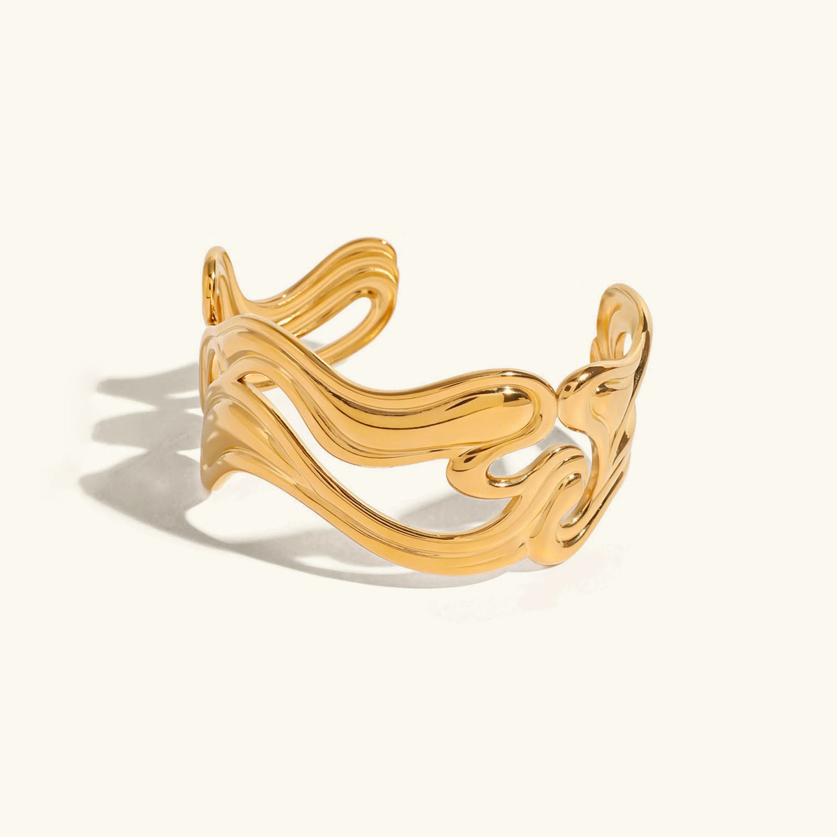 [Echo Fine]Anissa Wavy Gold Bracelet