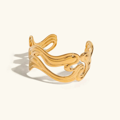 [Echo Fine]Anissa Wavy Gold Bracelet