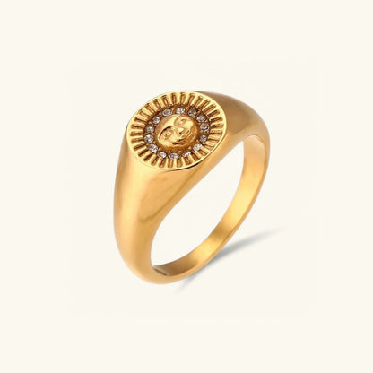 [Echo Fine]Solari Sunface Gold Ring