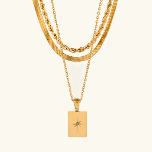 [Echo Fine]Raphaela Layered Gold Necklace